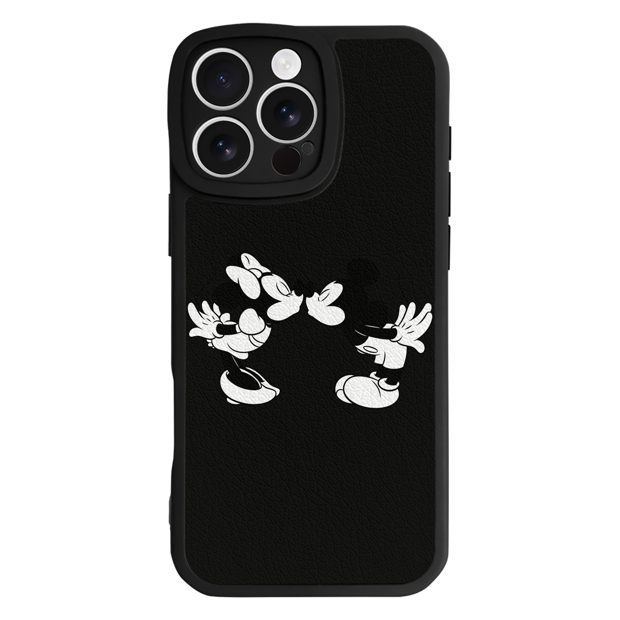 （画像用） ミッキーマウス Mickey Mouse 【iPhone 16シリーズ対応】シリコンスマホケース（レザー調） 材質：シリコン